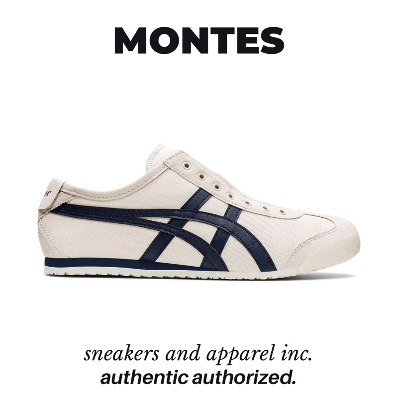 Sepatu Onitsuka Tiger Slip On Birch Midnight Cream Original