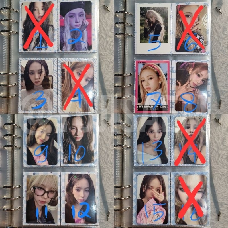 [ready] wts want to sell karina photocard my world era pob appmus mukor muplant smtown&store ktwon i