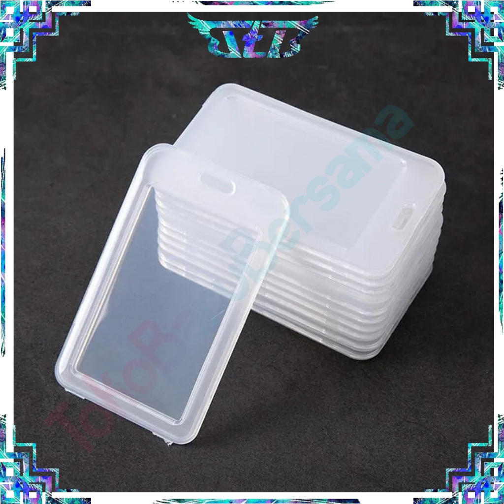 

TBB Card holder frame casing box tempat ID card flashdisk holder bening tutup portrait S099