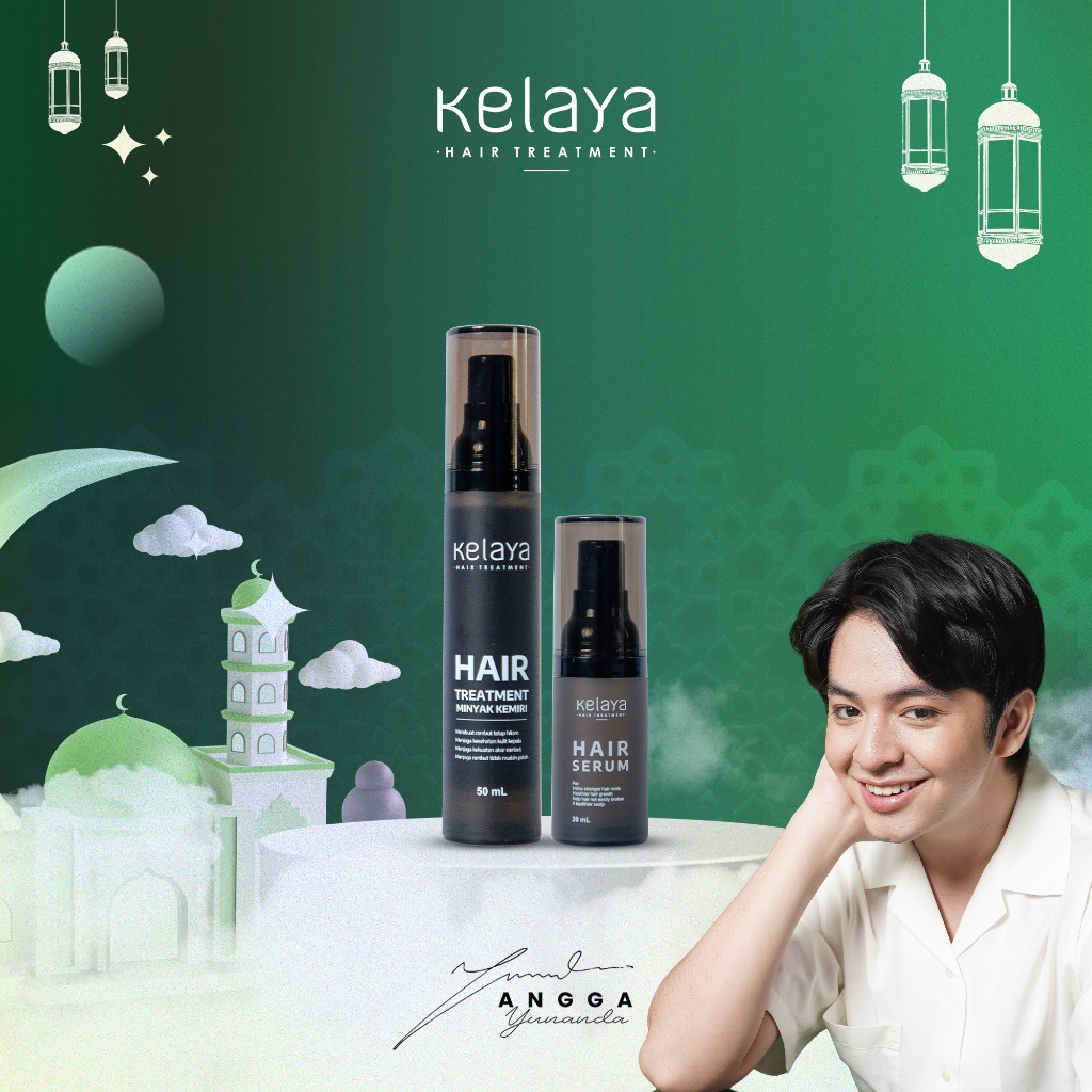 Promo 1 Botol Kelaya Hair Treatment Minyak Kemiri 50ml + 1 Botol Kelaya Hair Treatment Hair Serum 20ml