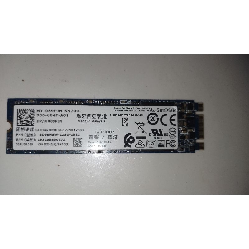 SSD M2 SATA SANDISK 128GB