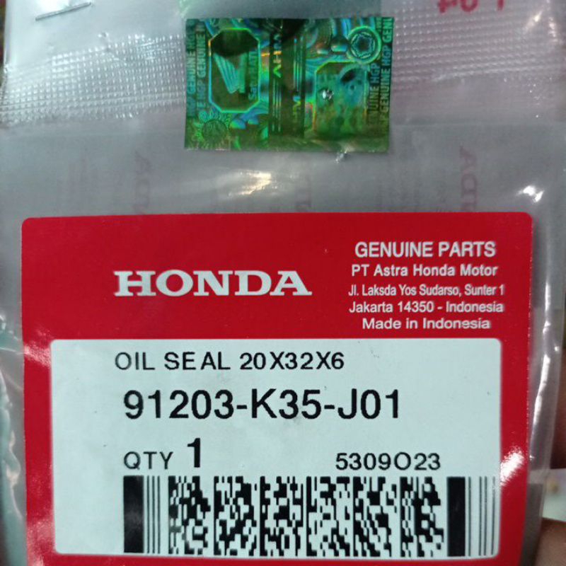 Oil Seal 20X32X6 91203K35J01