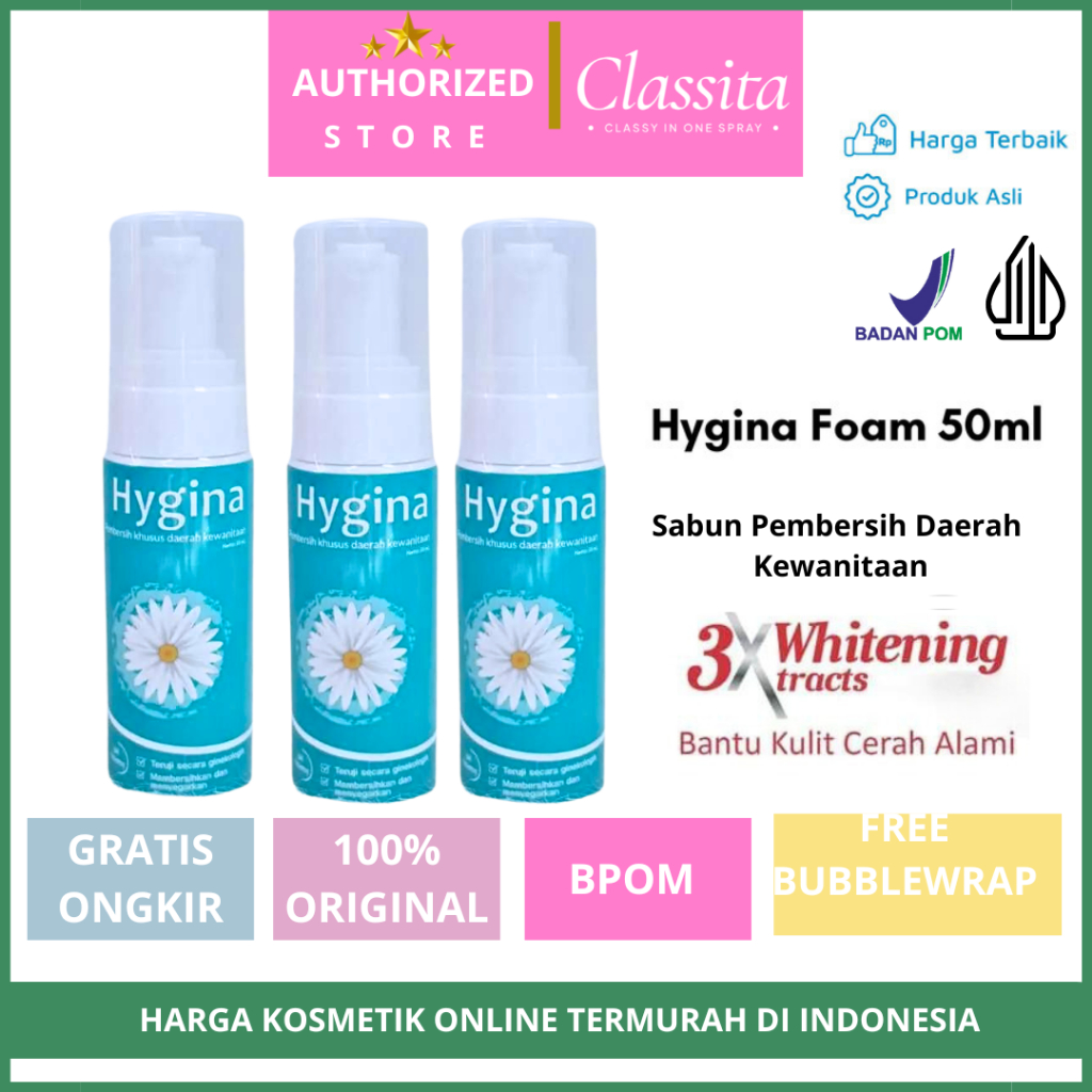 Hygina Foam 50 ml |  Sabun Pembersih | Hygina Foam Area Kewanitaan Keputihan, dan Infeksi Saluran Ke