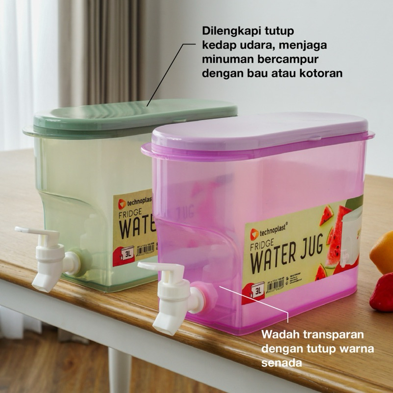 Technoplast mini water jug dispenser juice air dengan kran