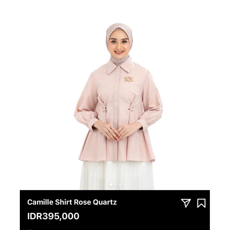 Camille Shirt Rose Quartz - Wearing Klamby