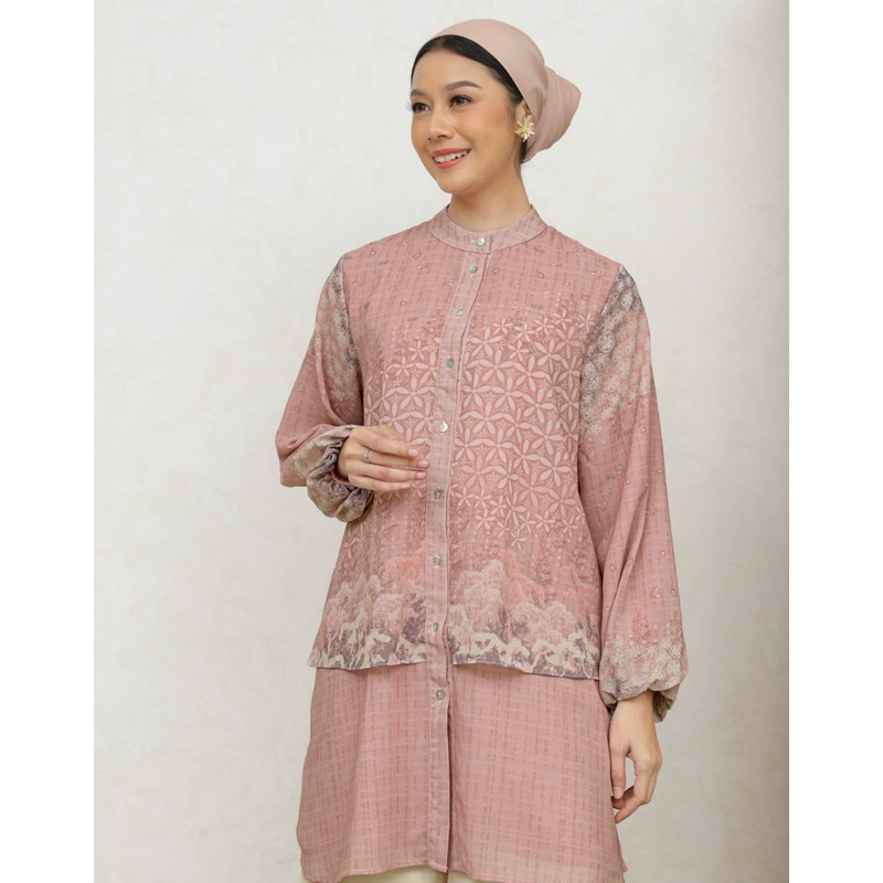 #RayaWithGeulis - Windriya Tunik - Dusty Pink XXL
