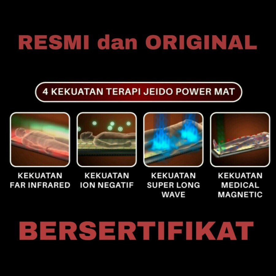 Matras Kesehatan Sakit Otot Kolesterol JEIDO POWER MAT Batu Giok Korea Asli Bonus Kalung Gelang-7
