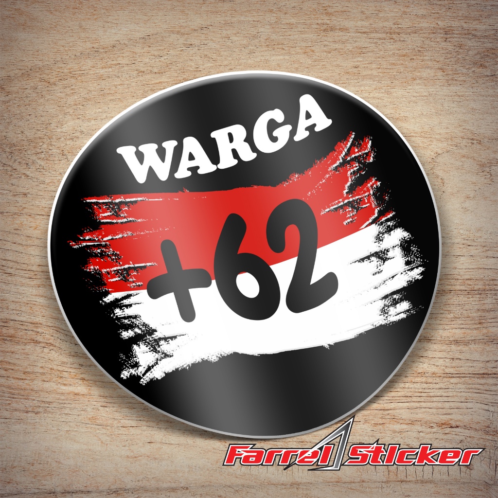 

Sticker warga +62 stiker warga Indonesia + 62 uv dtf