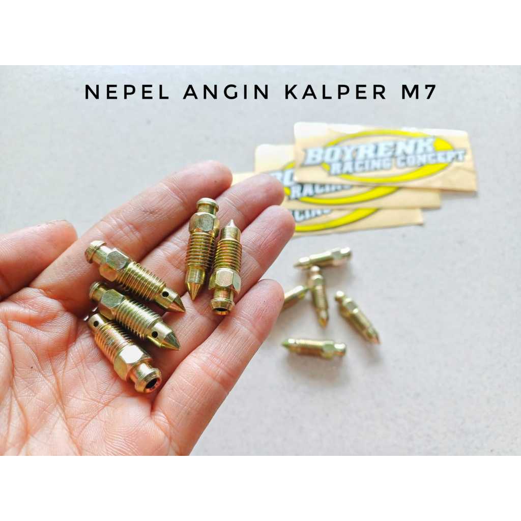 NEPEL ANGIN CAKRAM M7 DRAT 1.00 BAUT NEPEL PEMBUANGAN ANGIN KALIPER CAKRAM
