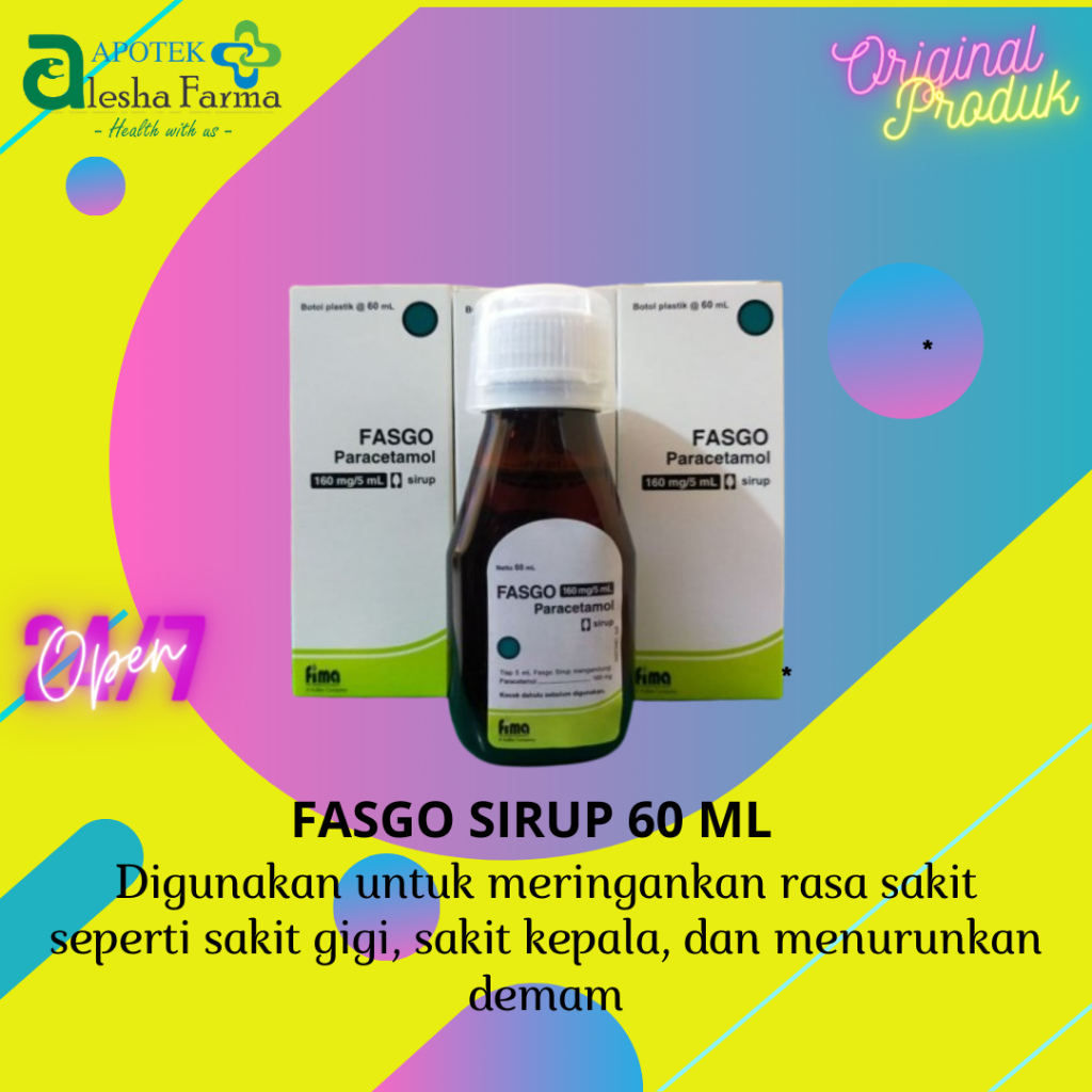 Fasgo Sirup 60 ml | Fasgo | Parasetamol Sirup | Obat Demam