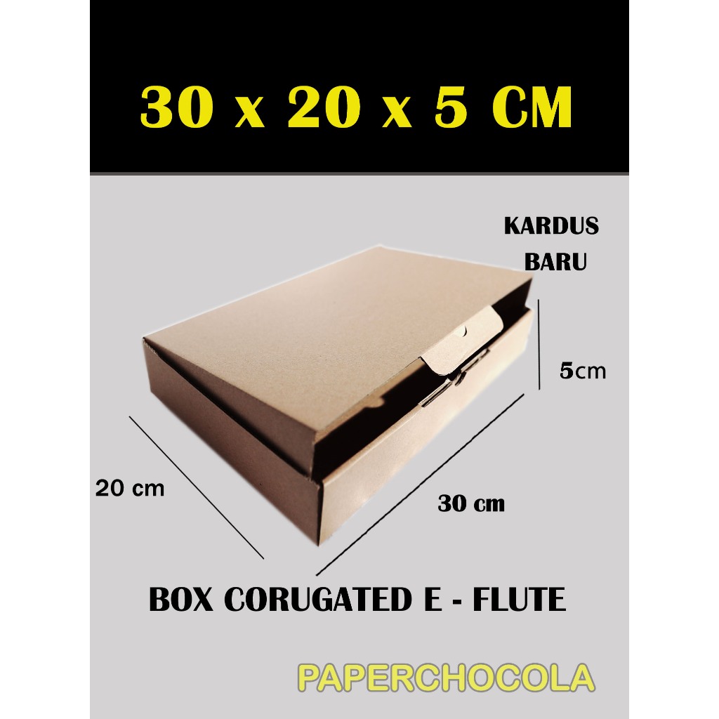 

Box Kardus E-Flute 30x20x5 cm / BOX KARTON CORUGATED DIE CUT E-FLUTE / AKSESORIS