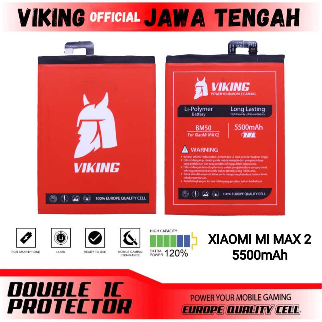 VIKING Baterai Xiaomi Mi Max 2 (BM50) Double Power