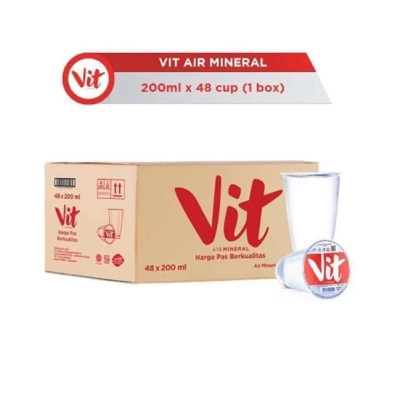 

Vit Gelas Air Mineral Kemasan GELAS 220ML 1 Dus Isi 48 Cup