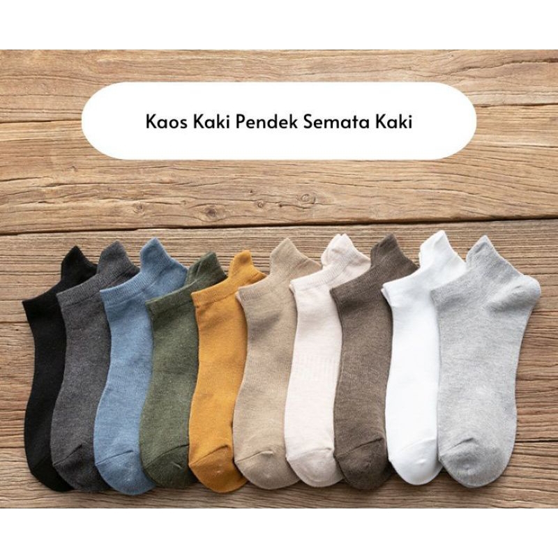 Kaos Kaki Pendek Semata Kaki Polos Pria Wanita Casual