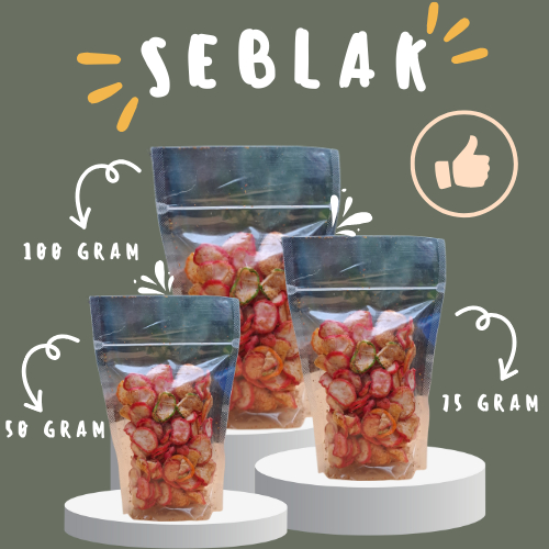 

[KEMASAN POUCH] Kerupuk Seblak Pedas Daun Jeruk 50 gram Termurah Terenak