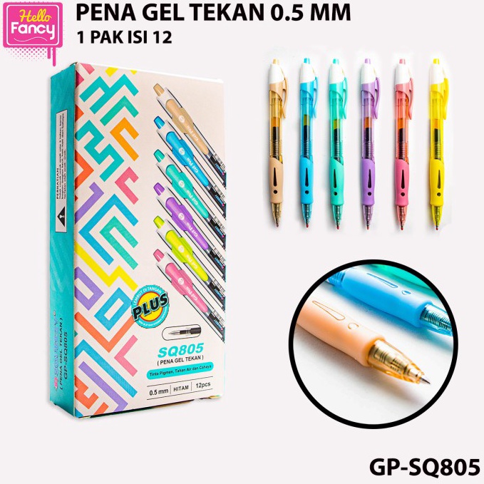 

Stok Banyak Pulpen Gel Tekan Warna Gel Pen Click Colour SQ 5mm SQ85 1Pck AS