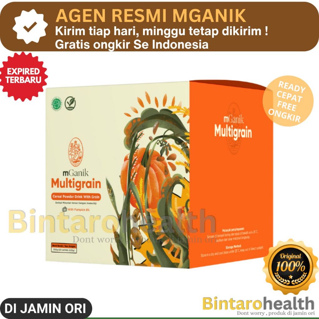 

mGanik Multigrain 500gr + Bonus - Superfood Diabetes Herbal Alami untuk cegah Gula darah dan Kolesterol