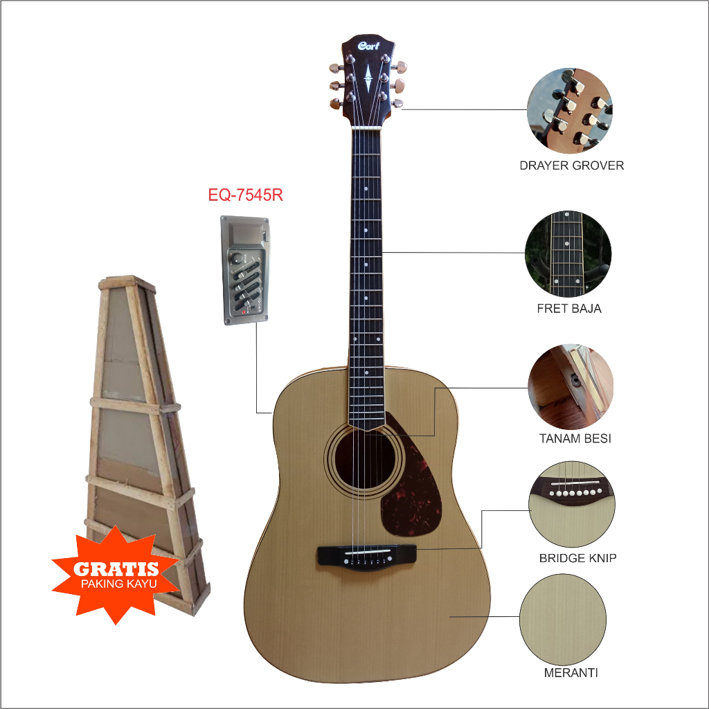 GITAR CORT/ GITAR JUMBO/ GITAR AKUSTIK/ GITAR AKUSTIK ELEKTRIK/ AKUSTIK ELEKTRIK/ GITAR MERANTI/ GIT