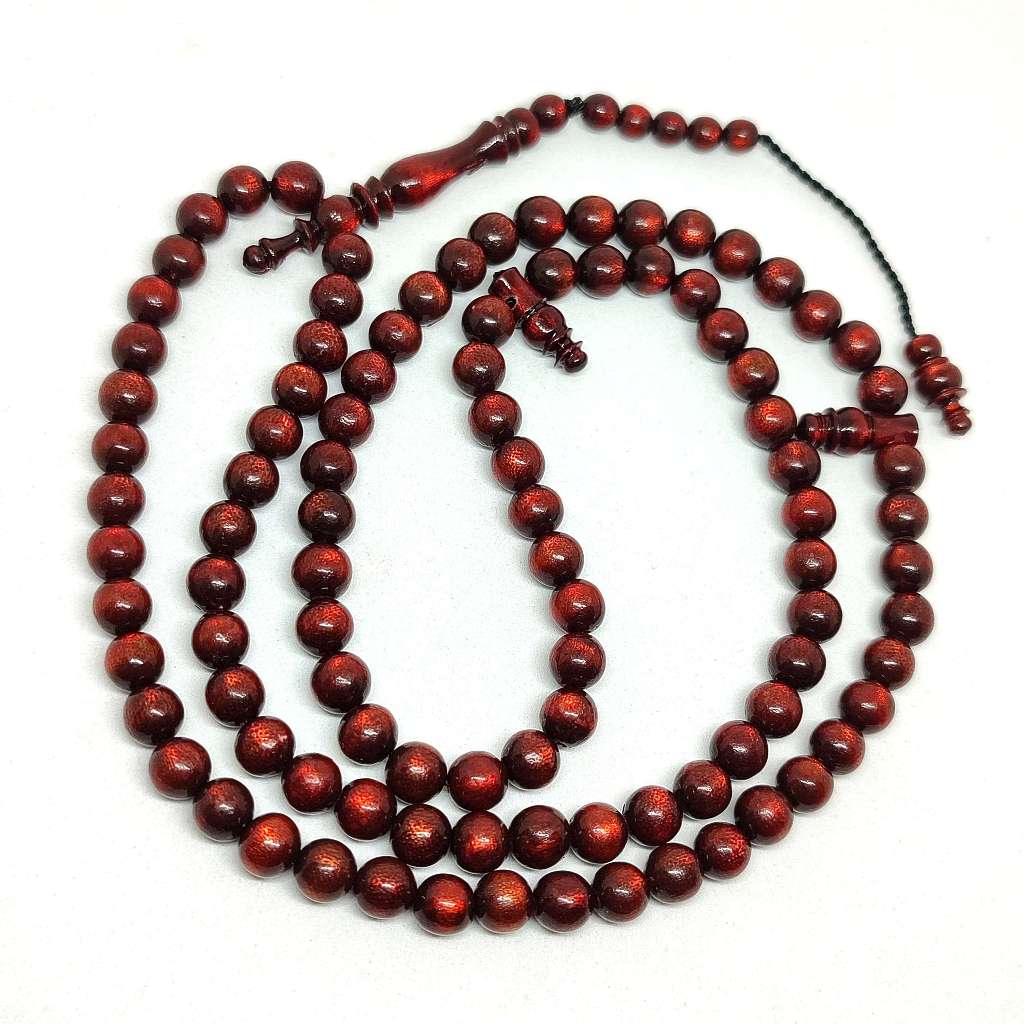 Tasbih Tali Arus Merah /Tasbih Akar Bahar / Tasbih Tali Arus 99 Butir 8 mm
