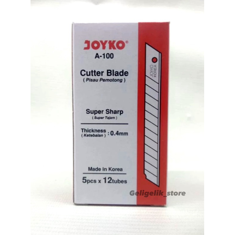 

ISI CUTTER KECIL A100 JOYKO (PCS)