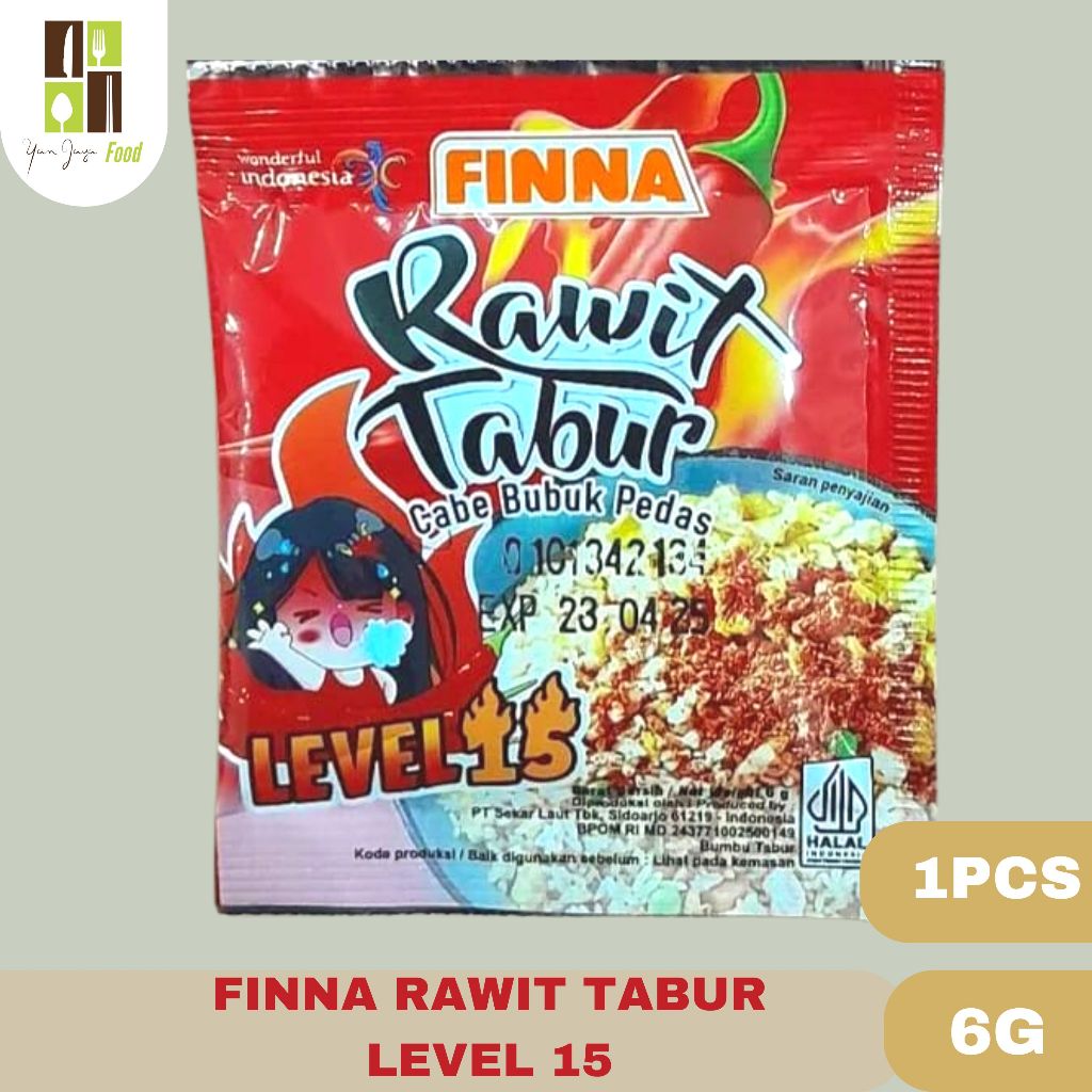 

Finna Rawit Tabur / Cabe Bubuk Pedas Level 15 Sachet 6g 1 PCS