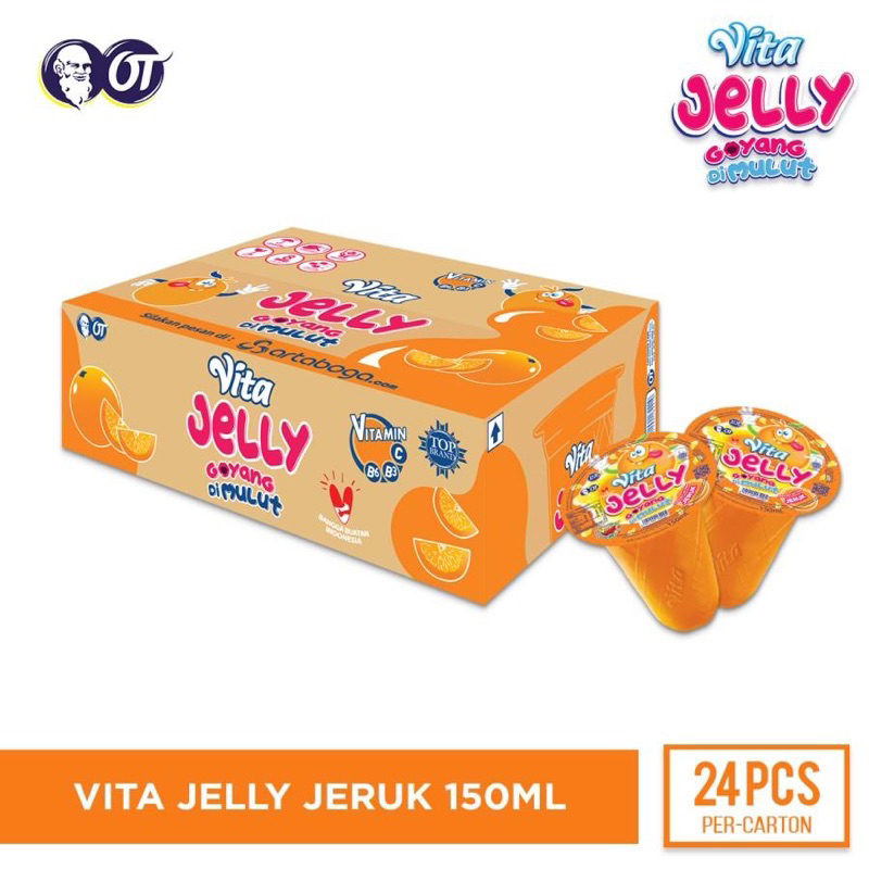 

Vita Jelly Drink Minuman jely - Jeruk 150ml - [1 Karton 24 Pcs]
