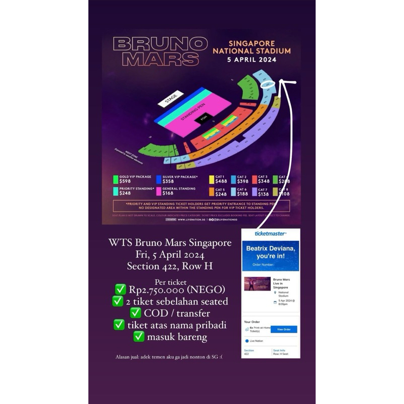 tiket konser bruno mars cat 6