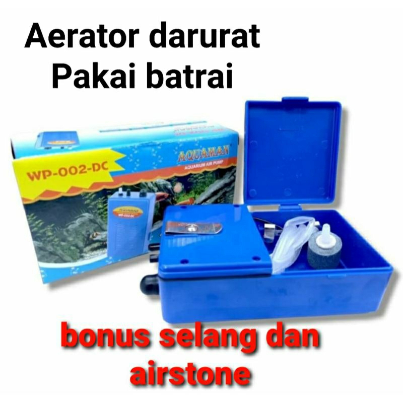 MESIN AERATOR BATRE BATERAI PORTABLE  RECENT/HIKARI/TAKARI/GINGA/AQUAMAN 001