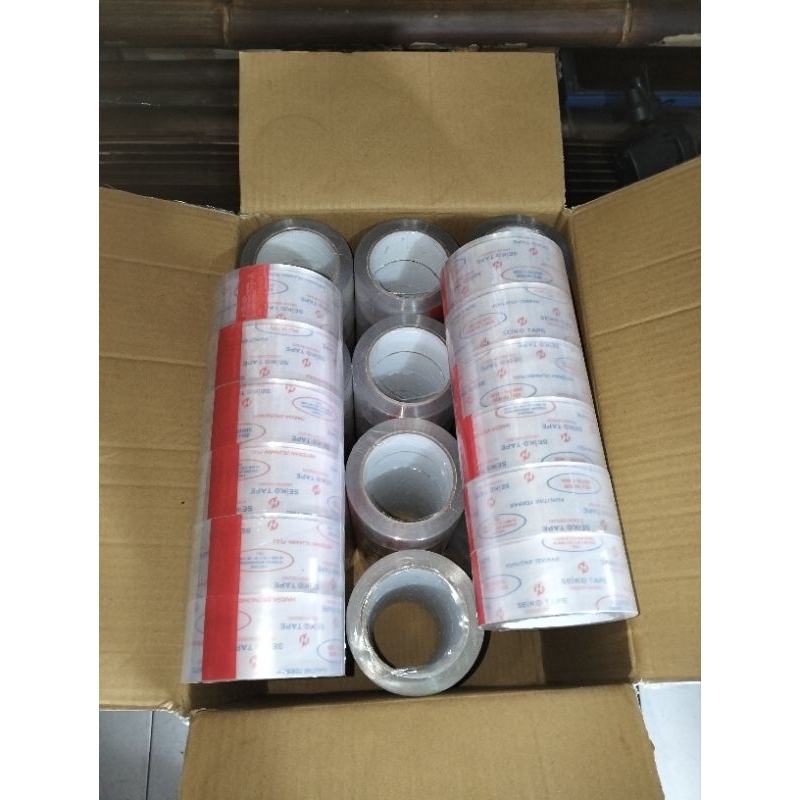 

lakban bening -+ 90 yard lakban kardus bening harga grosir