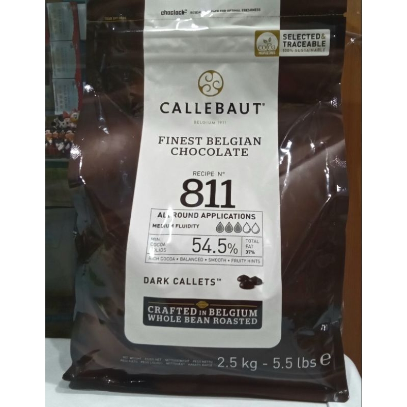 

CALLEBAUT DARK 811 54% COKLAT COIN COVERTURE 2,5 KG ( KEMASAN ASLI)