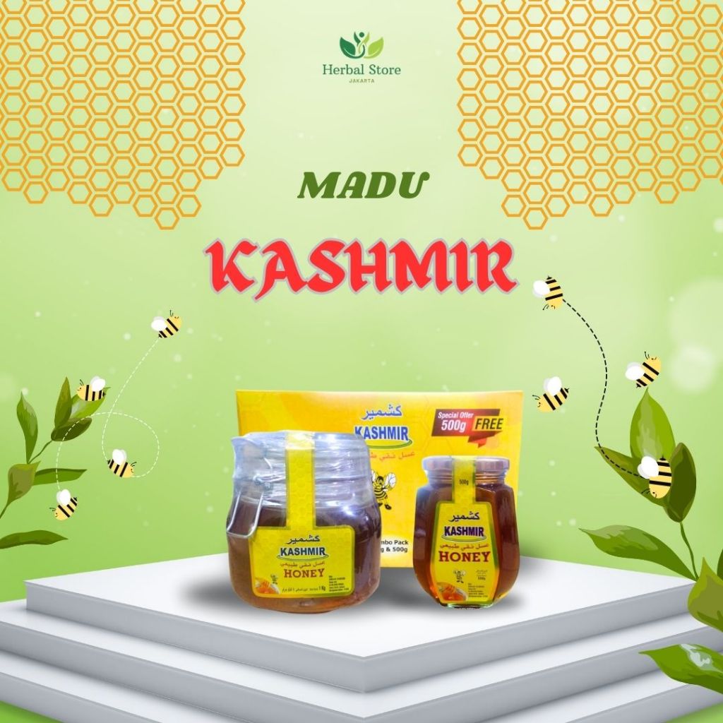 

Madu Kashmir 1 kg Bonus 500gram Natural Honey Combo Pack Original