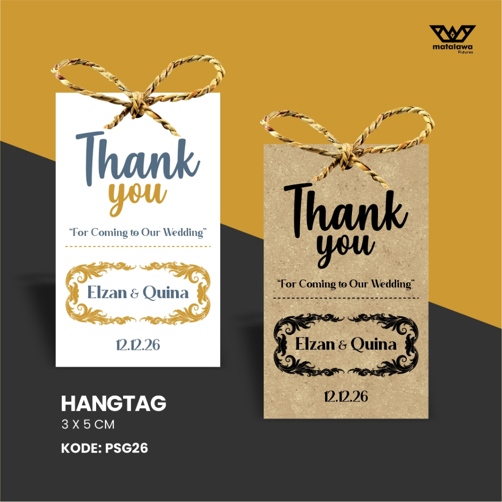 

Hang / souvenir tag custom edisi vintage ( murah / samson / craft / kraft / wedding / label / pernikahan / plant / tanaman / buket / florist / sovenir / ucapan terimakasih ) CODE 26