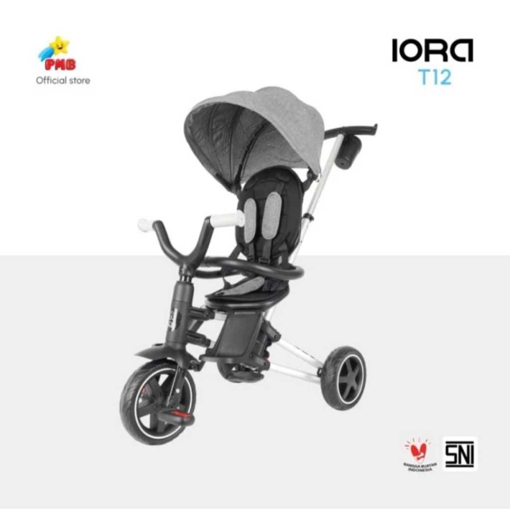 PMB Tricycle Red Iora T12 - Mainan Mobil Ride on Anak