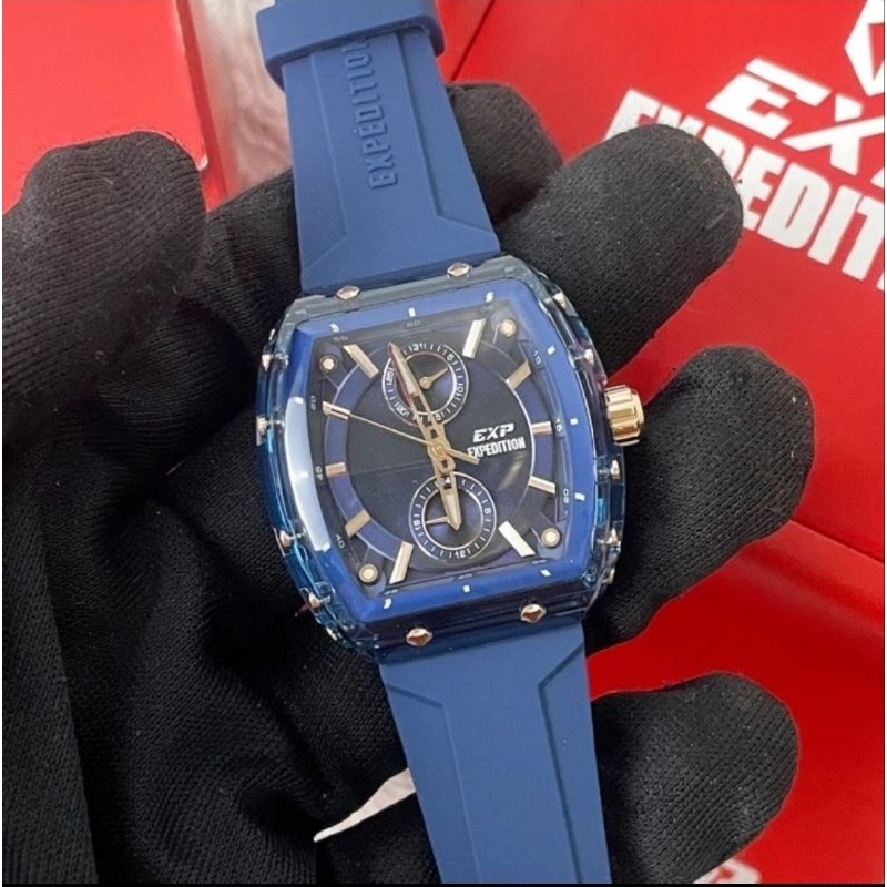 jam tangan wanita original EXP EXPEDITION E6814MF RUBBER STRAP