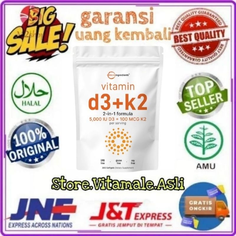 Microingredients Vitamin K2 D3 5000 iu 300 softgels
