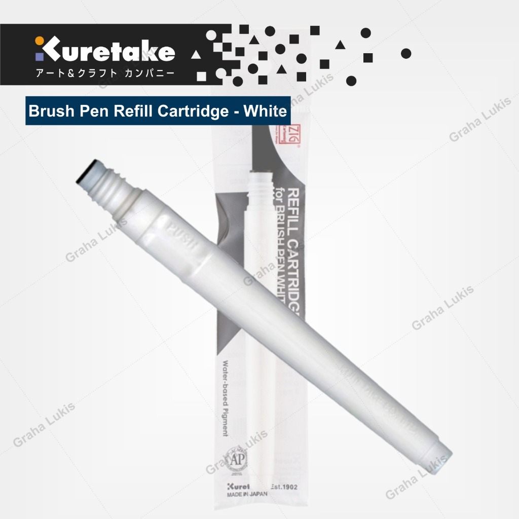 

Kuretake Zig Cartoonist Brush Pen Refill Cartridge - White InK