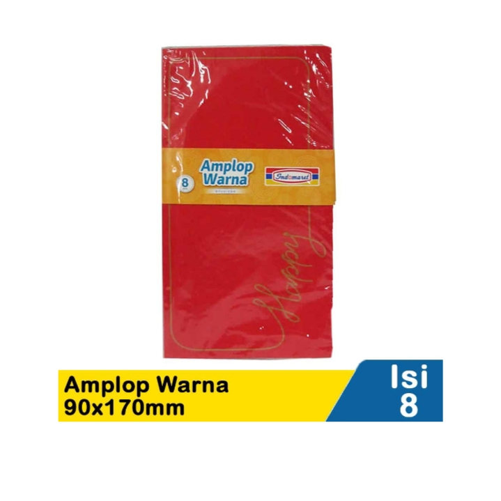 

Indomaret amplop warna 9x17cm 8 pcs