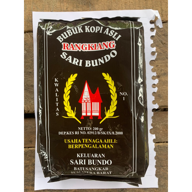 

Kopi hitam bubuk Rangkiang Sari Bundo 200 gr/ SUMBAR/Batusangkar