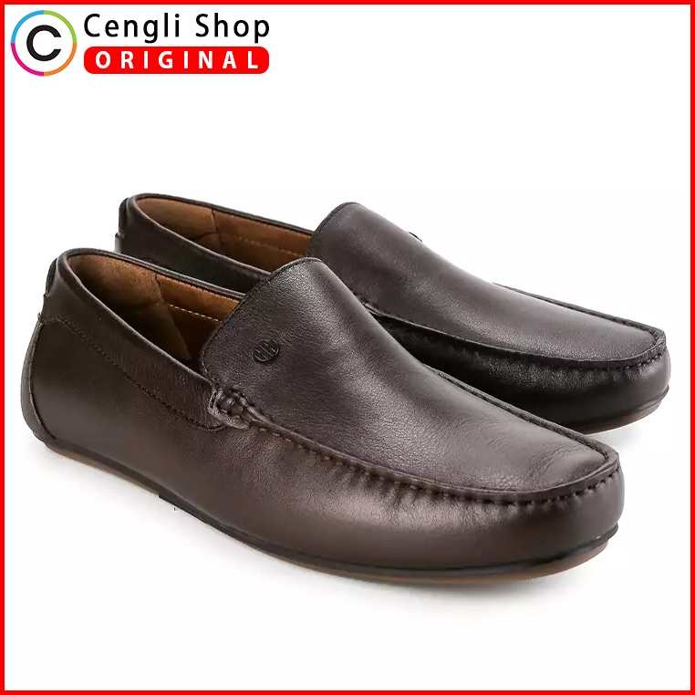 HM06 SEPATU PRIA LOAFER HUSH PUPPIES ORIGINAL LOAFERS KULIT ASLI COKLAT BROWN