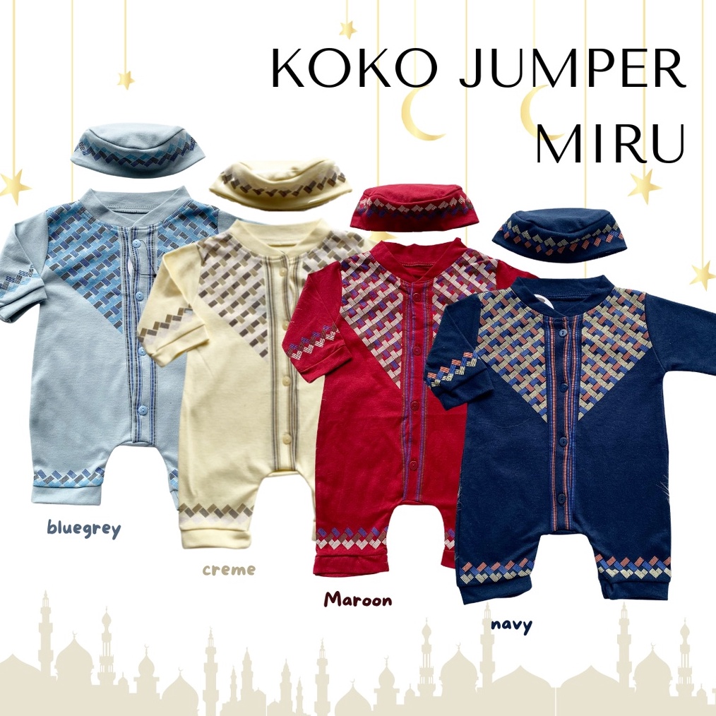 1212 BIG SALE FASION baju koko bayi anak laki laki baju koko newborn Koko jumper baju muslim anak ba