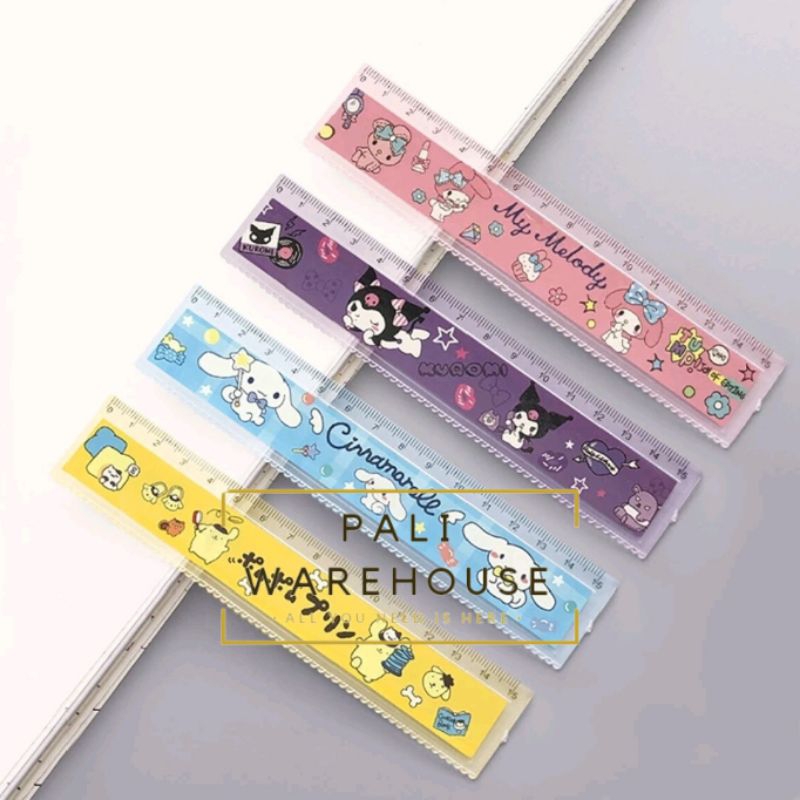 

PALI Penggaris sanrio 15 cm karakter bisa pilih motif kuromi, melody, cinamorol, pompompurin