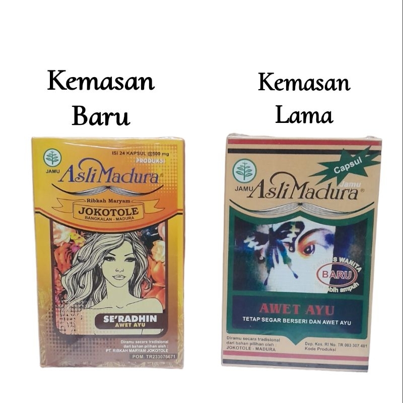 Jamu Awet Ayu 24 Kapsul (exp disamping kemasan) Jokotole Asli Madura