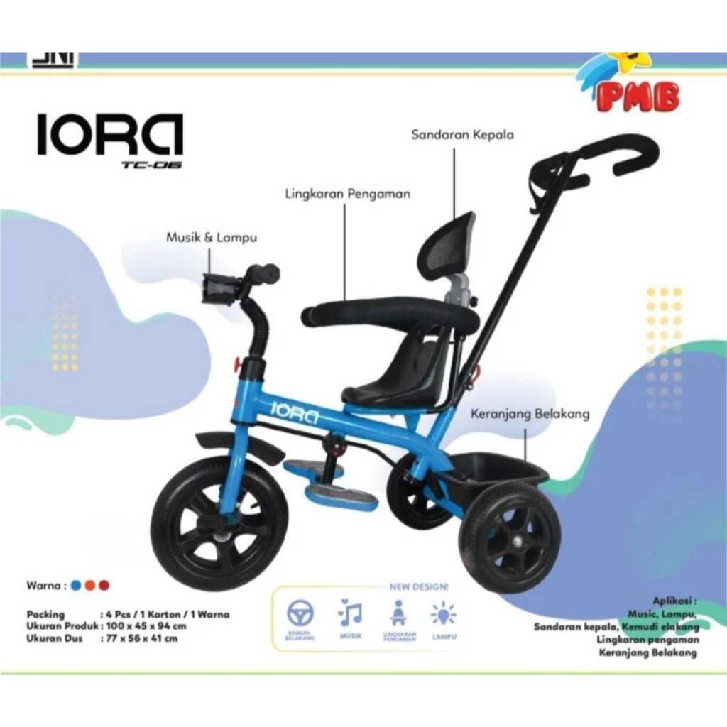 Sepeda Tiga Roda Anak PMB IORA TC06 Tricycle