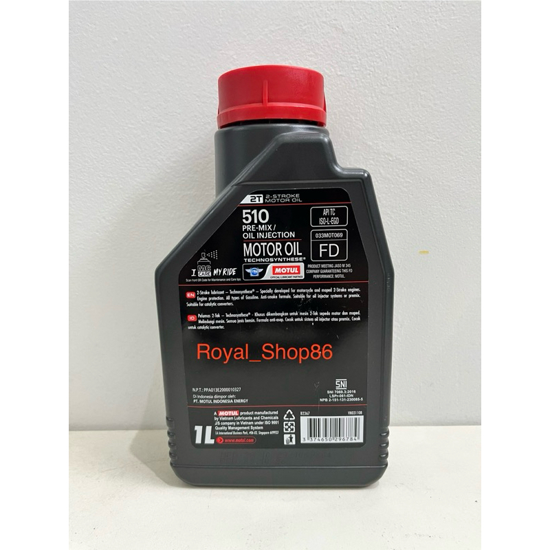 OLI MOTUL 510 2TAK OLI SAMG MOTUL 1 LITER ORINAL
