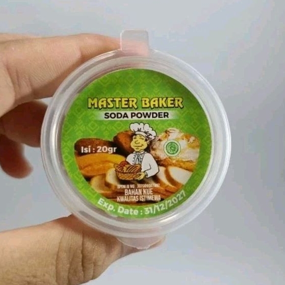 

Soda powder pengembang kue 20gr Master Baker food grade bahan kue sodium carbonat