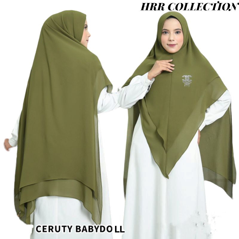 KHIMAR SAHLA PAYET  HIJAB 2 LAYER PARI  JILBAB 2 LAYER CERUTI BABY DOLL