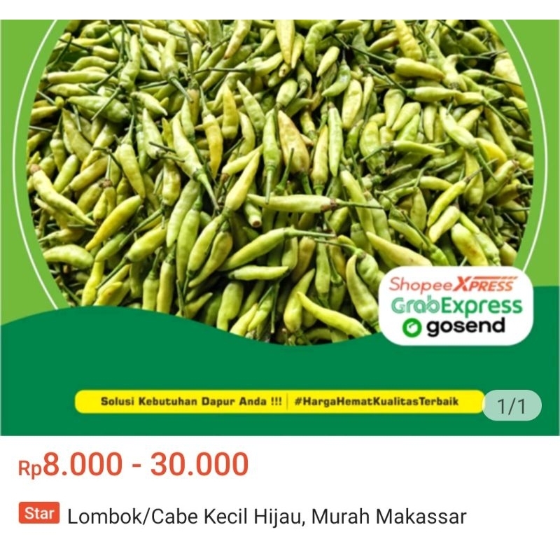 

lombok atau cabe kecil hijau