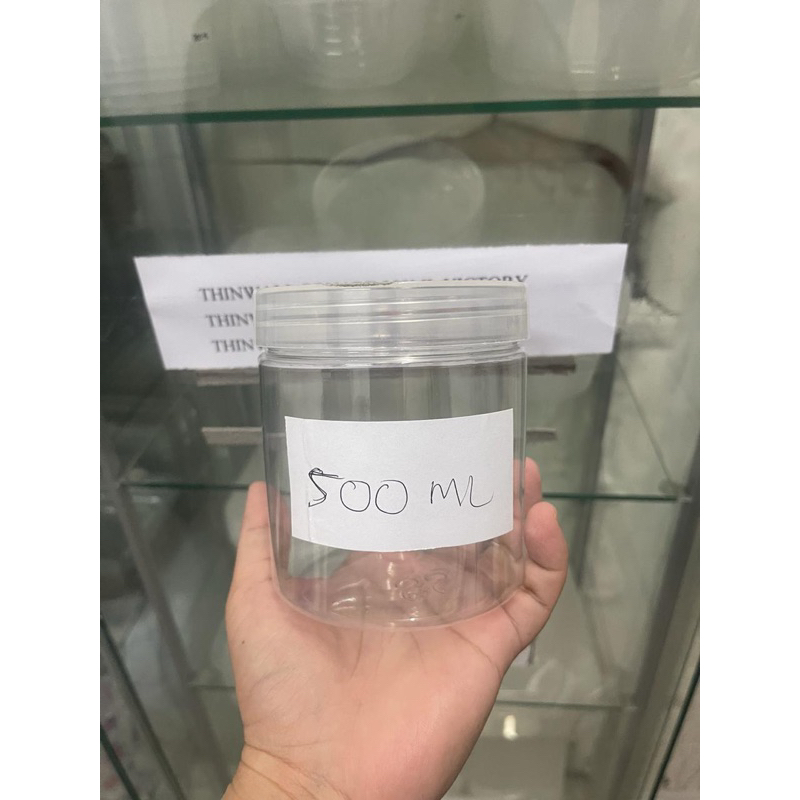 Toples Tabung 500ml/Toples Jar 300gr/Toples Jar Plastik/Toples Kue/Toples Tabung