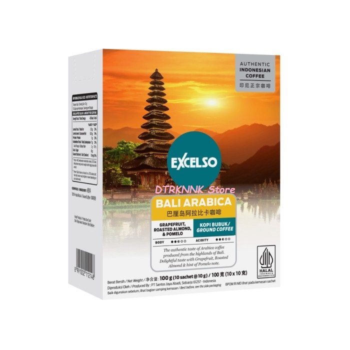 

Excelso BALI ARABICA - Folding Box (10 Sachet x 10gr)