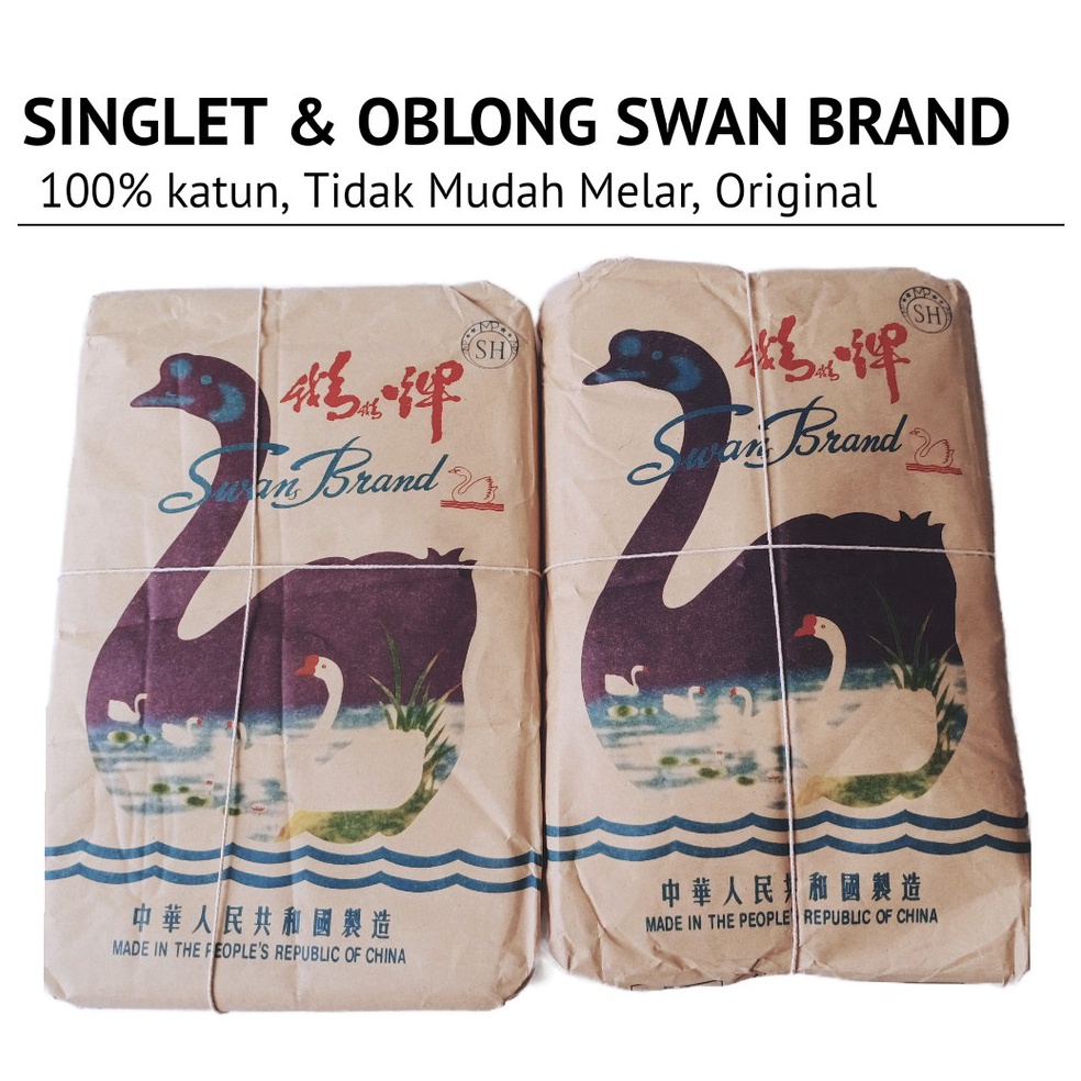 Wow Murah Meriah Singlet Swan Brand ORIGINAL  Oblong Swan Brand  SWAN BRAND